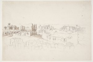 Van Palatijn met kerk. Rome door J.L. Lund
