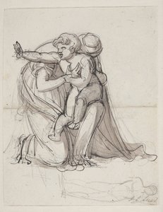Moeder en kind. Studie voor Andromache die Hectors dood betreurt