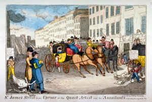 St James Street in opschudding, of de kwakzalver kunstenaar en zijn aanvallers, 1819