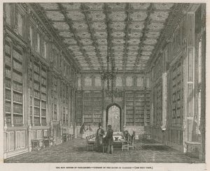 De nieuwe Houses of Parliament - de bibliotheek van het Lagerhuis door J.L. Williams