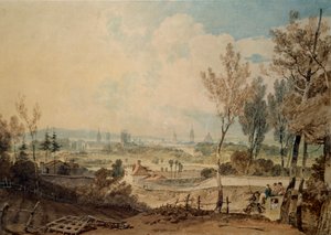 Een Zicht op Oxford vanaf de Zuidkant van Headington Hill, 1803-1804 door Joseph Mallord William Turner