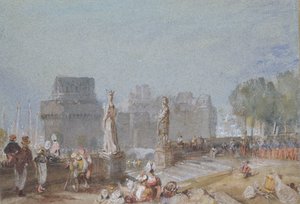Chateau de Nantes, c. 1830 door Joseph Mallord William Turner