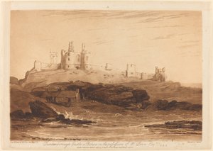 Kasteel Dunstanborough, gepubliceerd 1808 door Joseph Mallord William Turner