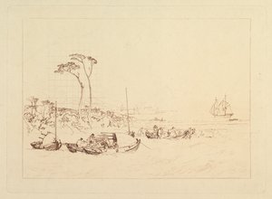 Inverary Kasteel en Stad, Schotland Liber Studiorum, deel XIII, 1816 door Joseph Mallord William Turner