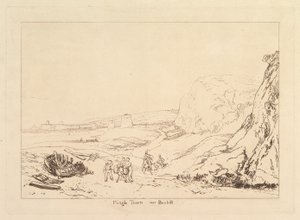 Martello Torens bij Bexhill, Sussex Liber Studiorum, deel VII, plaat 34, 1811 door Joseph Mallord William Turner