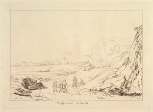 Martello Torens bij Bexhill, Sussex Liber Studiorum, deel VII, plaat 34, 1811 door Joseph Mallord William Turner
