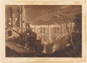 Rivaux Abdij, gepubliceerd 1812 door Joseph Mallord William Turner