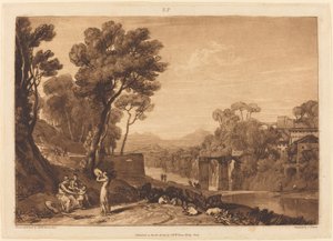 De Vrouw en de Tamboerijn, gepubliceerd 1807 door Joseph Mallord William Turner