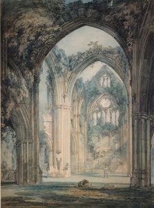 Transept van Tintern Abbey, Monmouthshire, ca. 1794 door Joseph Mallord William Turner