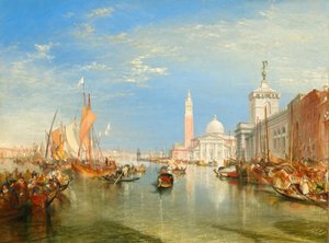 Venetië: De Dogana en San Giorgio Maggiore, 1834