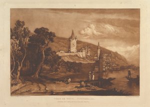 Ville de Thun, Zwitserland Liber Studiorum, deel XII, plaat 59, 1 januari 1816 door Joseph Mallord William Turner