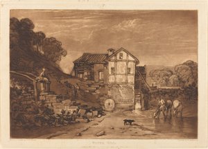 Watermolen, gepubliceerd 1812 door Joseph Mallord William Turner