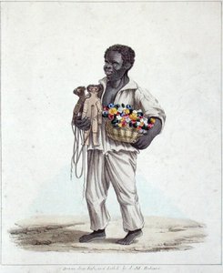 Poppenverkoper op het carnaval, Kingston, Jamaica