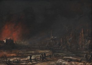 Een Zwitsers landschap met de berg Wetterhorn