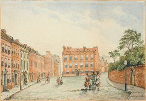 Cross House met de Vicars Pump, Newcastle door J.R. Dewar