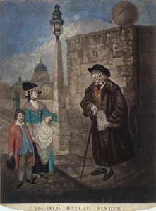 Oude Balladzanger op een Straathoek