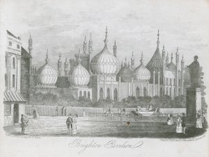 Algemeen uitzicht op het Brighton Pavilion door J.T. Wood