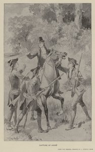 Gevangenneming van Andre (litho) door J. (after) Steeple Davis