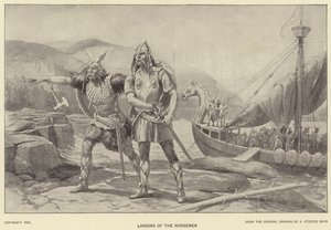 Landing van de Noormannen door J. (after) Steeple Davis