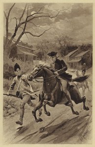 De rit van Paul Revere door J. (after) Steeple Davis