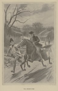 De rit van Paul Revere (litho)
