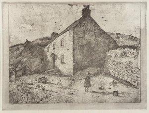 Vissershut - Eiland Man door J. Alden Weir