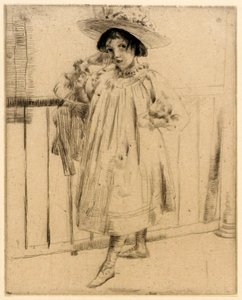 Op de veranda door J. Alden Weir