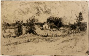 De boerderij door J. Alden Weir