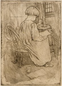 De kleine kunstenaar door J. Alden Weir