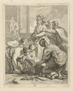 Achilles en de dochters van Lycomedes door J. Alexander Janssens
