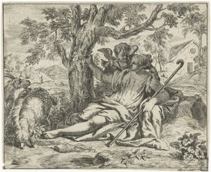 Engel verschijnt aan Hagar door J. Alexander Janssens