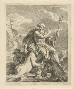 Zeelandschap met Thetis en Neptunus door J. Alexander Janssens