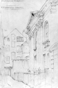 Ebenezer Kapel, Bartletts Passage, ca. 1890 (tekening)