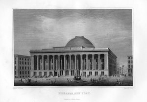 Beurs, New York, 1855 door J. Archer