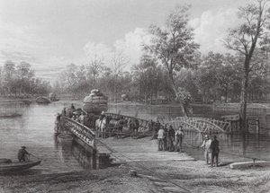 Australië: De Pont, Echuca (gravure)