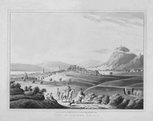 Stad van Korinthe. Handelingen. 18.1, 1830 door J. Clarke