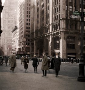 Lower Broadway, New York City, VS, 20e eeuw door J. Dearden Holmes