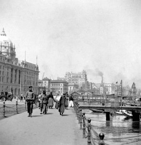 De Bund, Shanghai, China, begin 20e eeuw door J. Dearden Holmes