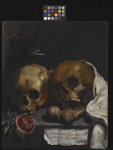 Vanitas stilleven door J Falk