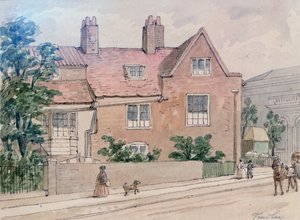 Oude huizen op Kennington Green, 1855 door J. Findley
