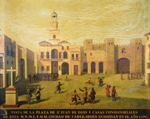 Plaza de San Juan de Dios in 1596 door J. Garcia
