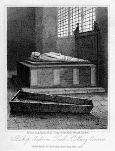 Graf van bisschop Andrews, St Mary Overies Church, Southwark, Londen door J. Greig