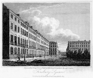 Finsbury Square, Londen, 1817 door J. Greig