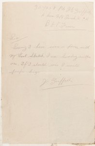 Brief aan de wedstrijdredacteur van de Liverpool Weekly Courier, 1917 door J. Griffiths