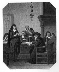 Benedict Spinoza, 17e-eeuwse Nederlandse filosoof, ca. 1870 door J. H. Rennefeld