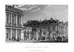 Palais Royal, Parijs, Frankrijk, 1829 door J. Hanshall