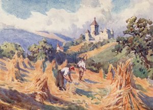 Chateau de Vufflens, boven Lausanne door J. Hardwicke Lewis