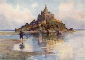 Mont St Michel vanaf Tombelaine, avond door J. Hardwicke Lewis