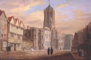 Oxford: Tom Tower en de westelijke gevel van Christ Church College
