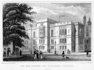 De Nieuwe Bibliotheek en Parlementszalen, Temple, Londen, 1829
